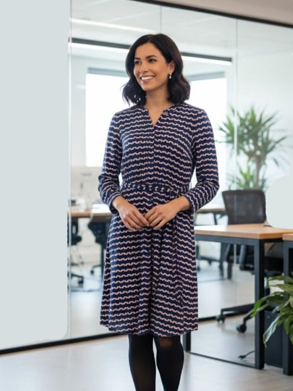 Boden Long Sleeve Julia Belted Shift Dress Size 14